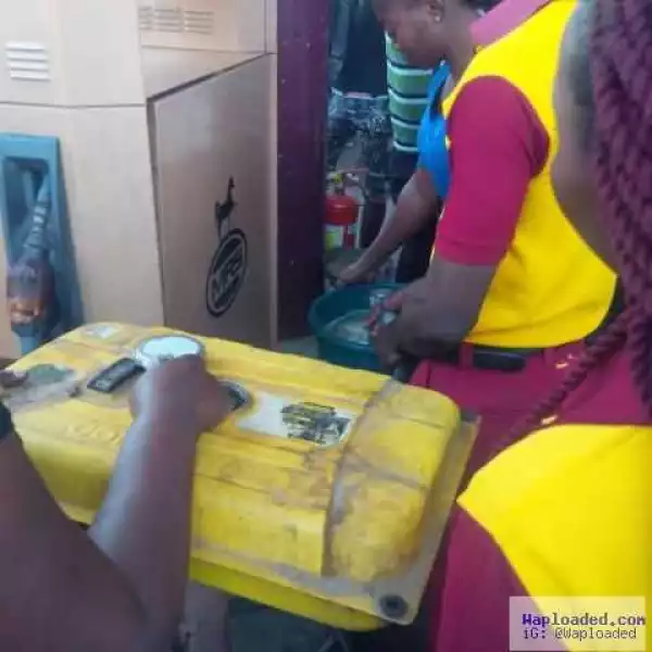 They are now selling fuel into buckets? (photos)